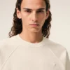 White Cotton Embossed Ami De Coeur Sweatshirt White Cotton Embossed Ami De Coeur Sweatshirt