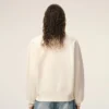 White Cotton Embossed Ami De Coeur Sweatshirt White Cotton Embossed Ami De Coeur Sweatshirt