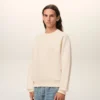White Cotton Embossed Ami De Coeur Sweatshirt White Cotton Embossed Ami De Coeur Sweatshirt