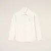 White Cotton Knitted Ami De Coeur Overshirt White Cotton Knitted Ami De Coeur Overshirt