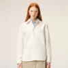 White Cotton Knitted Ami De Coeur Overshirt White Cotton Knitted Ami De Coeur Overshirt