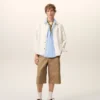 White Cotton Knitted Ami De Coeur Overshirt White Cotton Knitted Ami De Coeur Overshirt