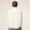 White Cotton Knitted Ami De Coeur Overshirt White Cotton Knitted Ami De Coeur Overshirt