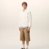 White Cotton Knitted Ami De Coeur Overshirt White Cotton Knitted Ami De Coeur Overshirt