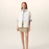 White Cotton Knitted Ami De Coeur Overshirt White Cotton Knitted Ami De Coeur Overshirt