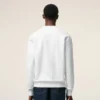 White Cotton Knitted Ami De Coeur Sweatshirt