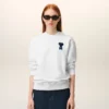 White Cotton Knitted Ami De Coeur Sweatshirt