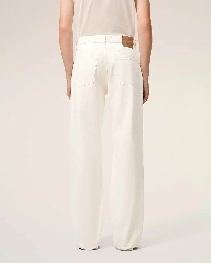 White Cotton Large Fit Jeans White Cotton Large Fit Jeans