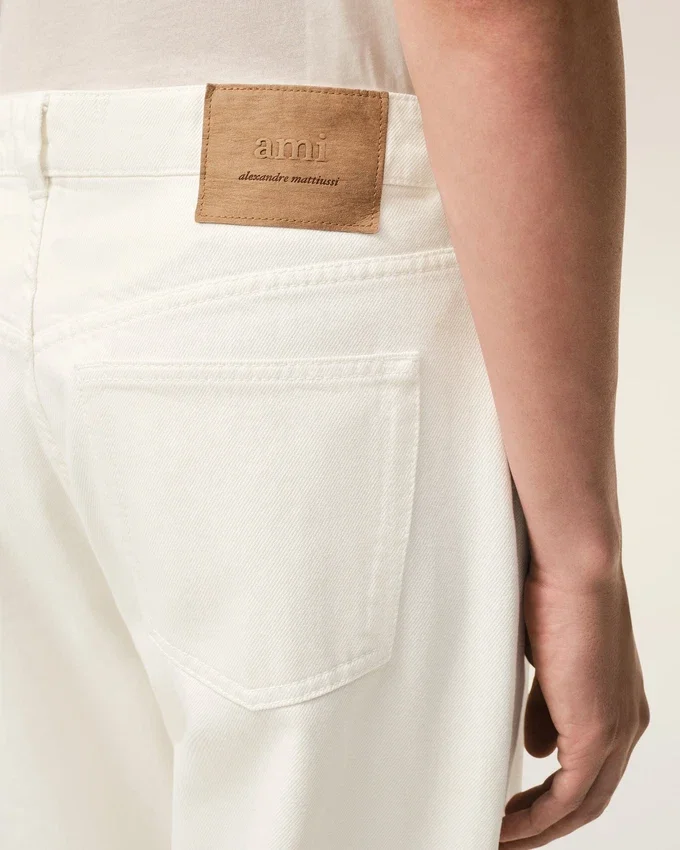 White Cotton Large Fit Jeans White Cotton Large Fit Jeans