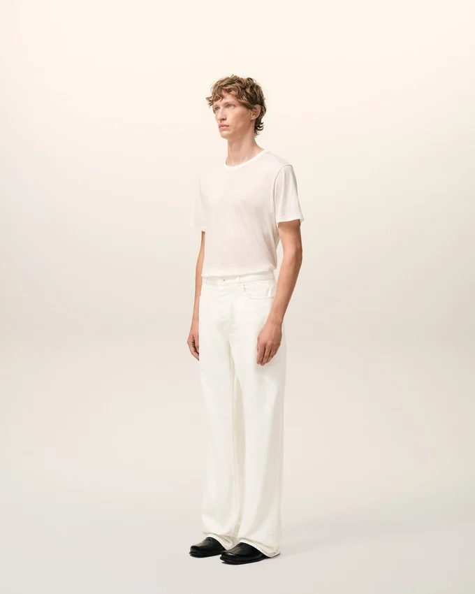 White Cotton Large Fit Jeans White Cotton Large Fit Jeans