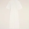 White Cotton Long Fitted Dress White Cotton Long Fitted Dress