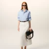 White Cotton Long Skirt