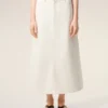 White Cotton Long Skirt