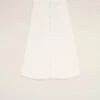 White Cotton Long Trapeze Skirt White Cotton Long Trapeze Skirt