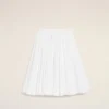 White Cotton Midi Corolla Skirt White Cotton Midi Corolla Skirt