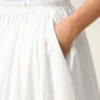 White Cotton Midi Corolla Skirt White Cotton Midi Corolla Skirt