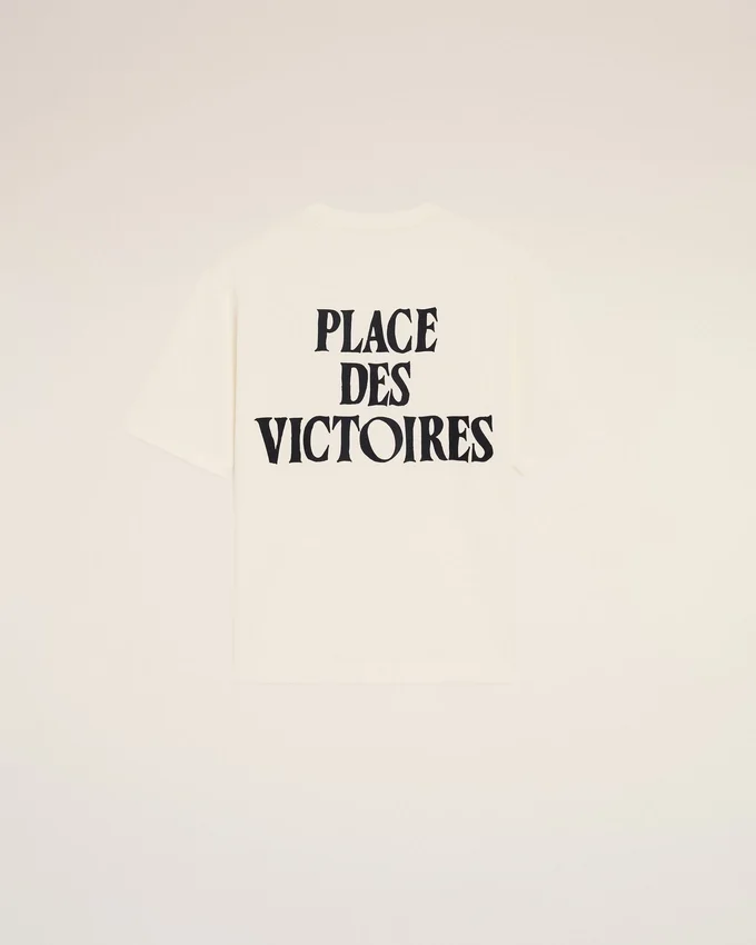 White Cotton Place Des Victoires Print T-Shirt White Cotton Place Des Victoires Print T-Shirt