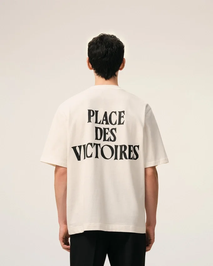 White Cotton Place Des Victoires Print T-Shirt White Cotton Place Des Victoires Print T-Shirt