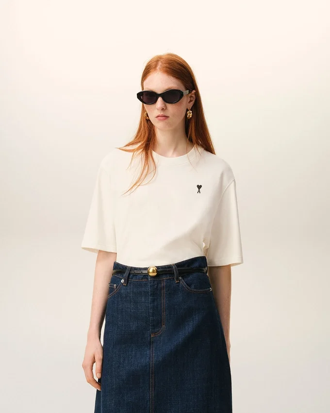 White Cotton Place Des Victoires Print T-Shirt White Cotton Place Des Victoires Print T-Shirt