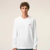White Cotton Red Ami De Coeur Longlseeves Tshirt