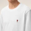 White Cotton Red Ami De Coeur Longlseeves Tshirt