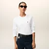White Cotton Red Ami De Coeur Longlseeves Tshirt