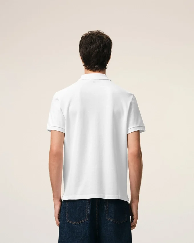 White Cotton Red Ami De Coeur Polo Shirt White Cotton Red Ami De Coeur Polo Shirt