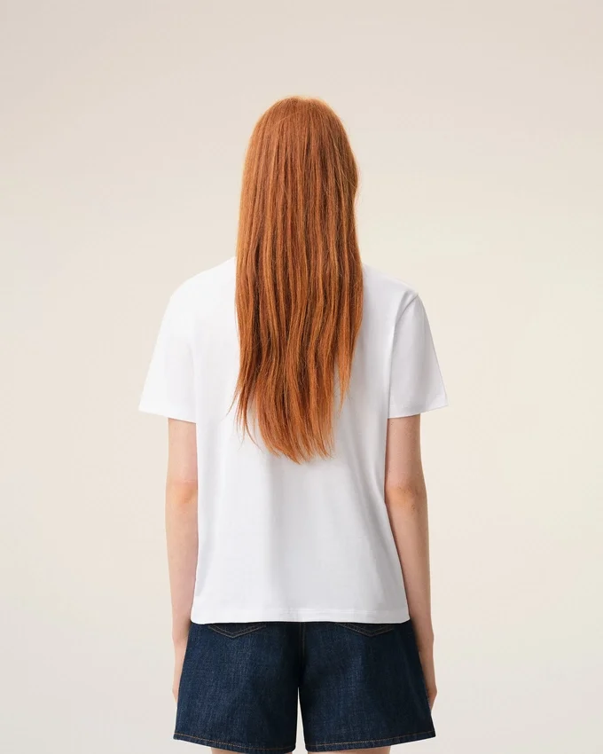 White Cotton Red Ami De Coeur Tshirt White Cotton Red Ami De Coeur Tshirt