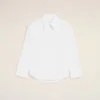 White Cotton Sharp Collar Ami De Coeur Wide Shirt