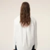 White Cotton Sharp Collar Ami De Coeur Wide Shirt