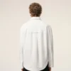 White Cotton Sharp Collar Ami De Coeur Wide Shirt