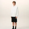 White Cotton Sharp Collar Ami De Coeur Wide Shirt