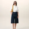 White Cotton Sharp Collar Ami De Coeur Wide Shirt