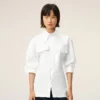 White Cotton Sharp Collar Fitted Shirt White Cotton Sharp Collar Fitted Shirt