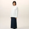 White Cotton Sharp Collar Fitted Shirt White Cotton Sharp Collar Fitted Shirt