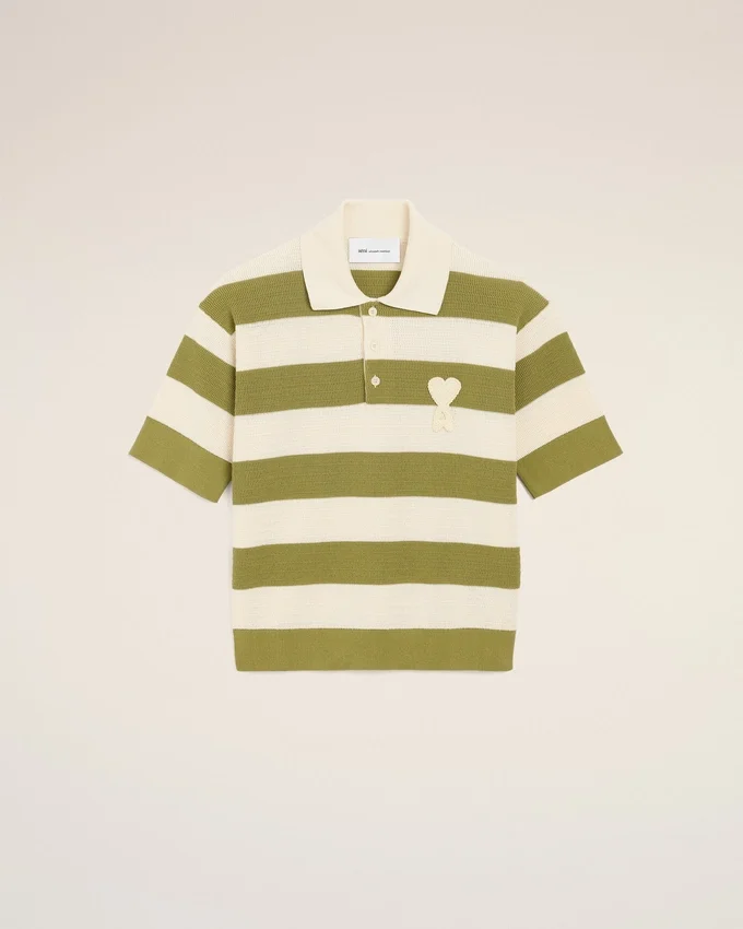 White Cotton Short Sleeves Ami De Coeur Polo White Cotton Short Sleeves Ami De Coeur Polo