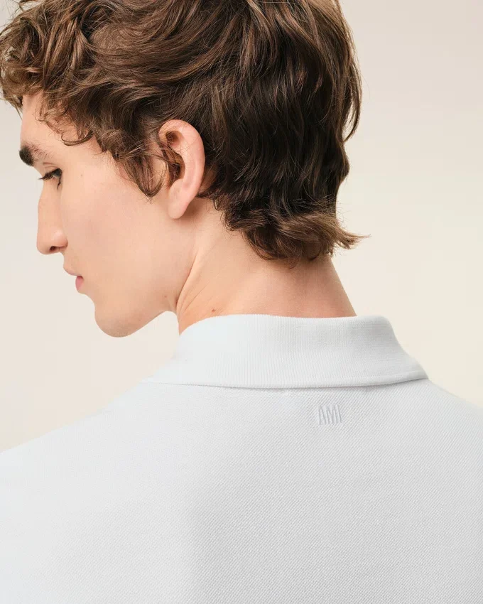White Cotton Short Sleeves Ami De Coeur Polo Shirt White Cotton Short Sleeves Ami De Coeur Polo Shirt