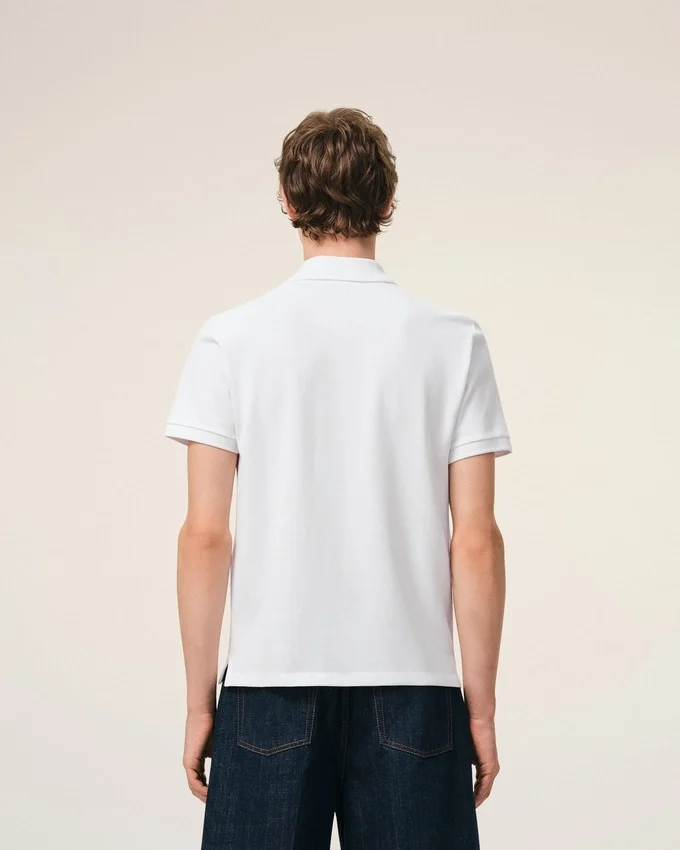 White Cotton Short Sleeves Ami De Coeur Polo Shirt White Cotton Short Sleeves Ami De Coeur Polo Shirt