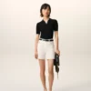 White Cotton Shorts with Ami Paris Heritage Label White Cotton Shorts with Ami Paris Heritage Label