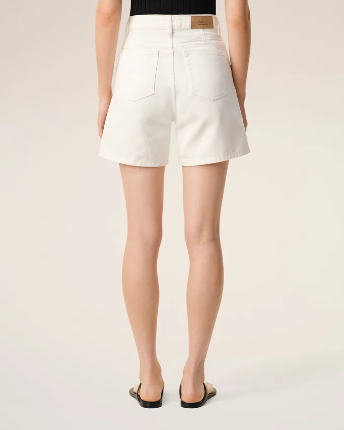 White Cotton Shorts with Ami Paris Heritage Label White Cotton Shorts with Ami Paris Heritage Label