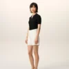 White Cotton Shorts with Ami Paris Heritage Label White Cotton Shorts with Ami Paris Heritage Label