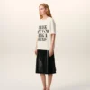 White Cotton Signature Print T-Shirt