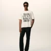White Cotton Signature Print T-Shirt