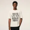 White Cotton Signature Print T-Shirt