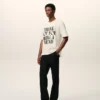 White Cotton Signature Print T-Shirt