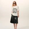 White Cotton Signature Print T-Shirt