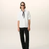 White Cotton Tailor Embroidered Ami De Coeur Shirt