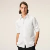 White Cotton Tailor Embroidered Ami De Coeur Shirt