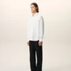 White Cotton Tailor Embroidered Ami De Coeur Shirt