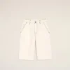 White Cotton Wide Fit Shorts